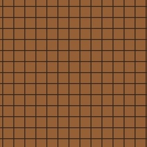 Grid Pattern - Cinnamon Spice and Dark Cocoa