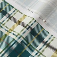 Nature Trail Plaid - Ivory Teal Regular Scale