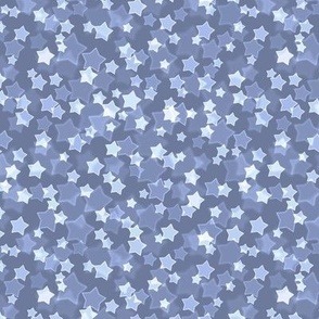 Small Starry Bokeh Pattern - Stonewash Grey Color