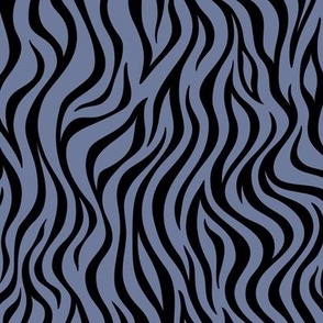 Zebra Stripe Pattern - Stonewash Grey and Black