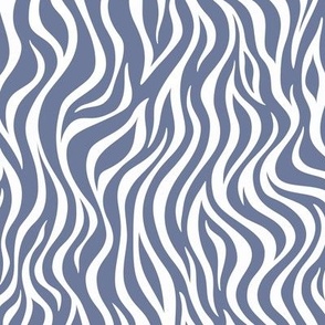 Zebra Stripe Pattern - Stonewash Grey and White