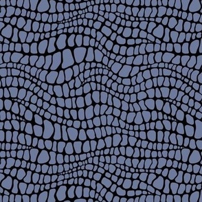 Alligator Pattern - Stonewash Grey and Black