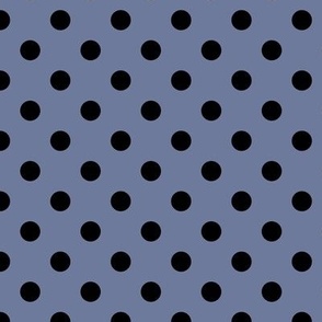 Polka Dot Pattern - Stonewash Grey and Black