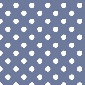 Polka Dot Pattern - Stonewash Grey and White