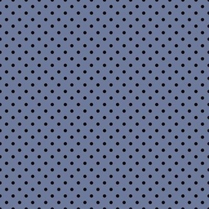 Tiny Polka Dot Pattern - Stonewash Grey and Black