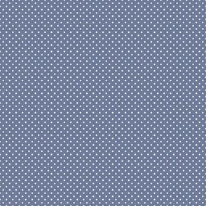 Micro Polka Dot Pattern - Stonewash Grey and White