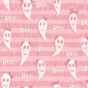 Pastel Halloween Ghosts - Pink