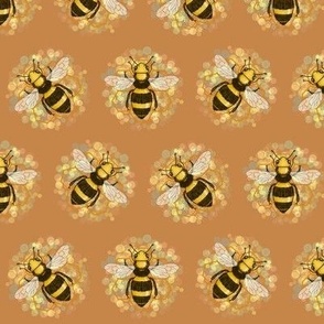 Honey Bees on Gold