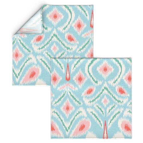 ikat flower/light blue/jumbo plus