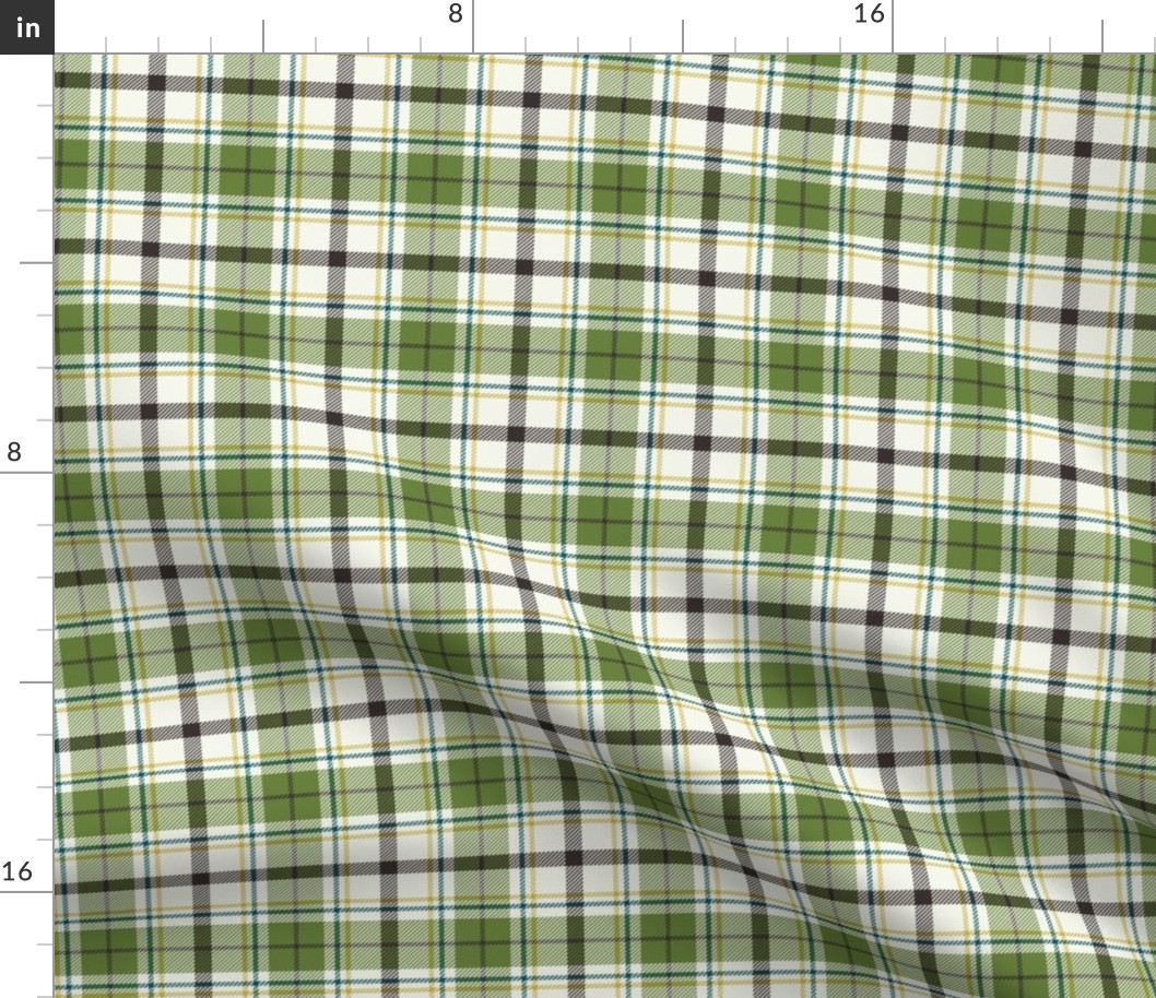 Nature Trail Plaid - Ivory Green Regular Scale