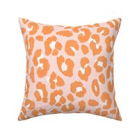 Orange and Pale Pink Leopard Print 