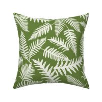 Fern Forest - Woodland Botanical - Green Ivory Large Scale