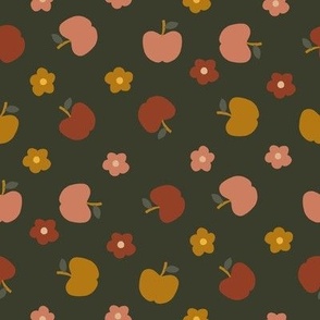 fall apple fabric - boho muted apple orchard fabric