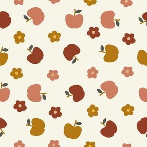 fall apple fabric - boho muted apple orchard fabric