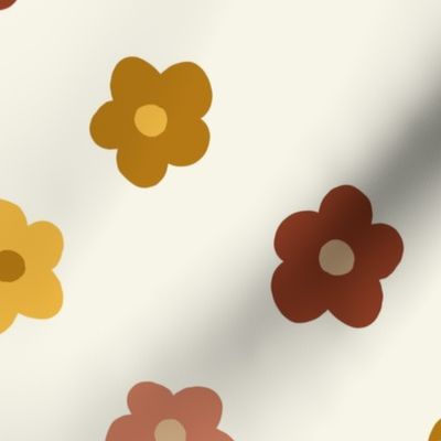 hippie fall florals - hippie flowers fabric