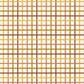 SMALL autumn grid fabric - plaid check, autumn check, fall plaid fabric