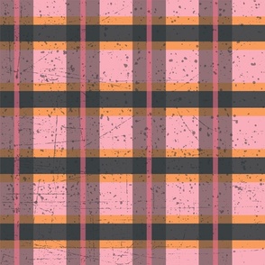 halloween plaid pink