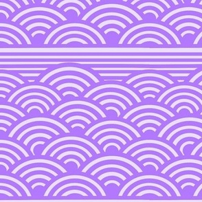 Japanes Waves with Stripe purple