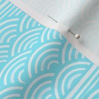 Japanes Waves with Stripe Teal