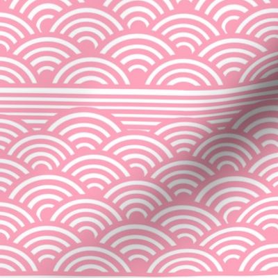 Japanes Waves with Stripe pink