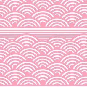 Japanes Waves with Stripe pink