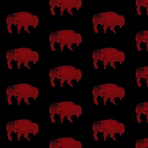 Bison red and black inverse