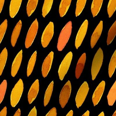 Abstract Watercolor Pattern in Orange and Yellow