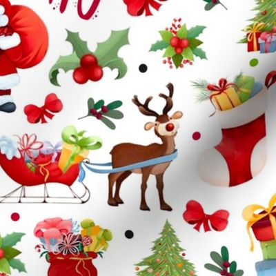 Large Scale Santa's Favorite HO Funny Sarcastic  Christmas Holiday Reindeer Snowman Trees Sleigh Mistletoe
