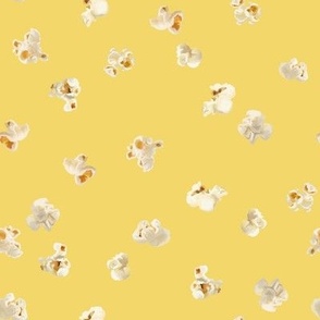 Tossed Popcorn on Butter Yellow