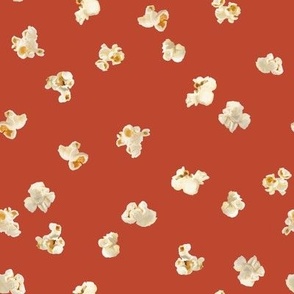 Tossed Popcorn on  Red