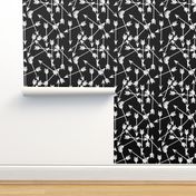 arrows scattered // black and white minimal trendy baby nursery print 