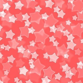 Starry Bokeh Pattern - Vibrant Coral Color