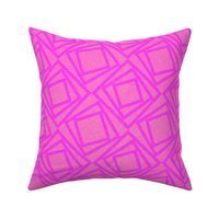 Electric Pink Geometric Fashion Print