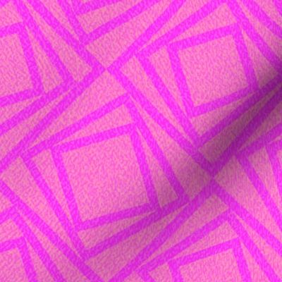 Electric Pink Geometric Fashion Print