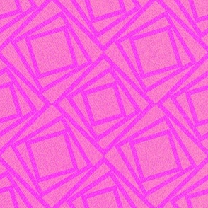 Electric Pink Geometric Fashion Print