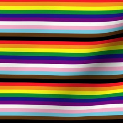 Progress Pride Stripes Rainbow Dog Collar Scale