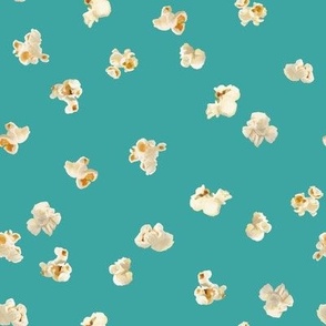 Tossed Popcorn on Turquoise