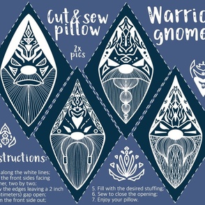 Warrior Gnomes Cut and Sew Mini Pillows