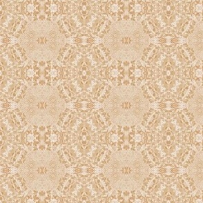 oval leaf damask - beige tan