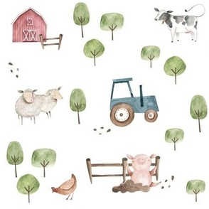 Farm Animals Fabric, Wallpaper and Home Decor | Spoonflower