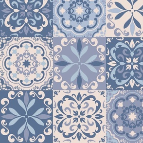 moroccan Ceramic Tiles Blue Neutrals