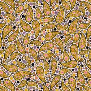 small scale just paisley - mustard