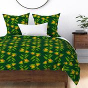 Birds of Paradise on Jungle Medium Green