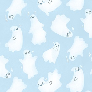 Pastel Blue Ghosts - Large Scale by Angel Gerardo