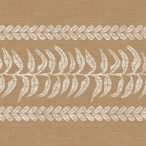 Palm Linen Stripe- ROTATED, Neutral, Jumbo 