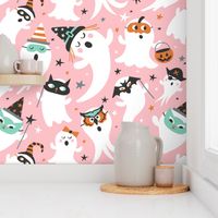 Peek A Boo Party - Halloween Ghost - Pink Large Scale