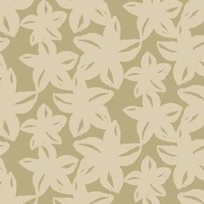 tonal floral beige on taupe