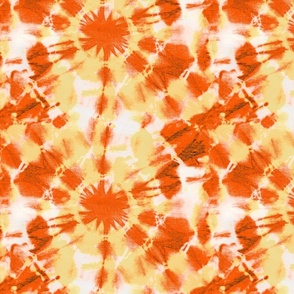 Orange and Yellow Ink Splat Tie Dye (L)