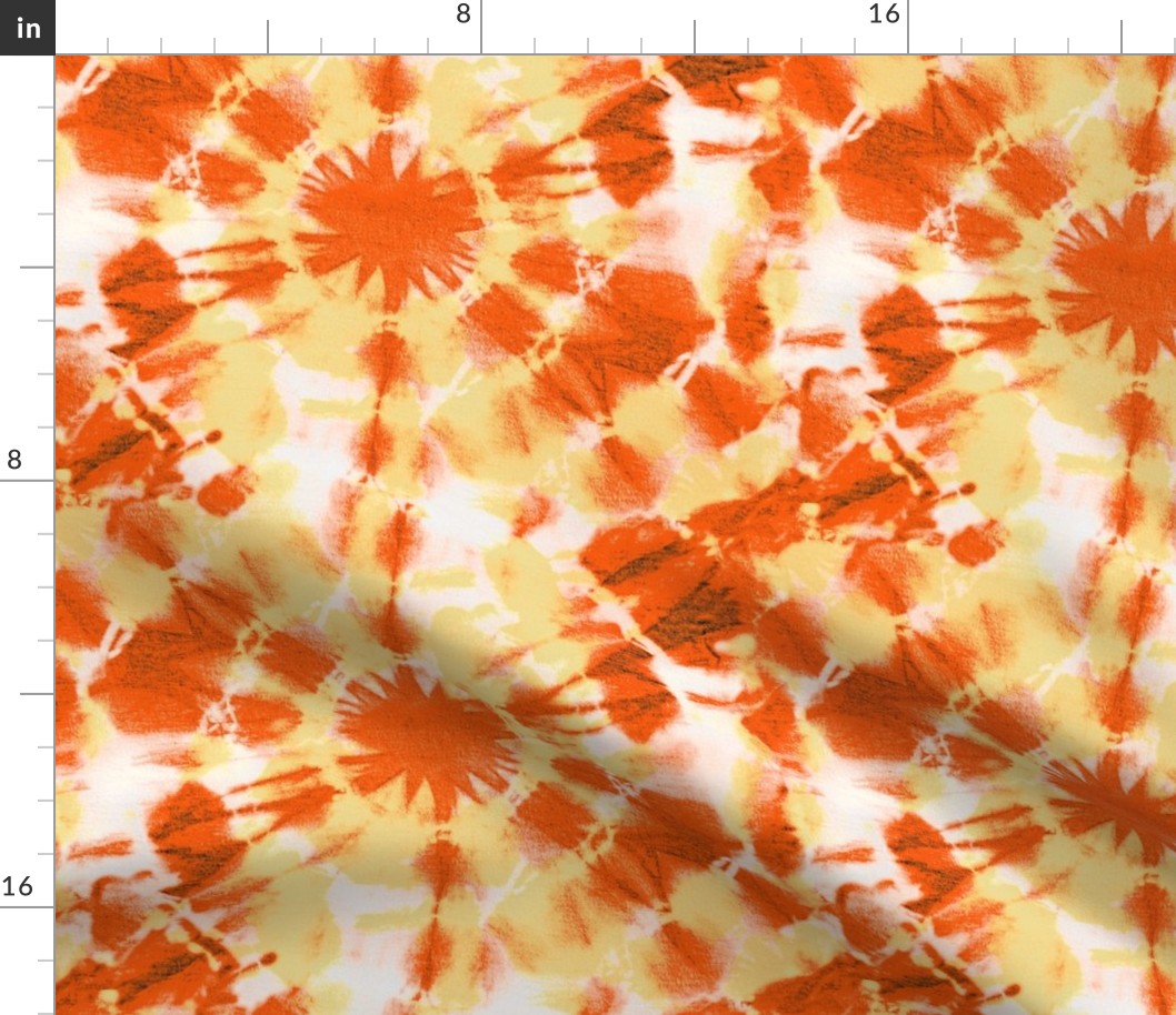 Orange and Yellow Ink Splat Tie Dye (L)