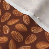Tossed Almonds on Pecan Brown